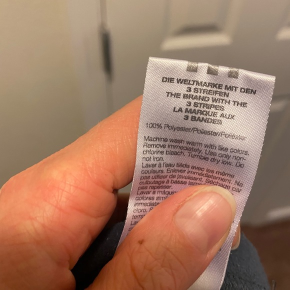 2 FOR $20 Adidas Blue Fleece Oversized Hoodie Tunic Pullover Thumbholes Size M - Picture 6 of 7